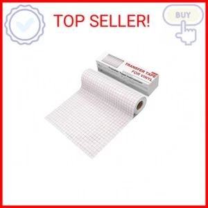 YRYM HT Clear Vinyl Transfer Paper Tape Roll-12 x 50 FT w/Alignment Grid Applica - Picture 1 of 2