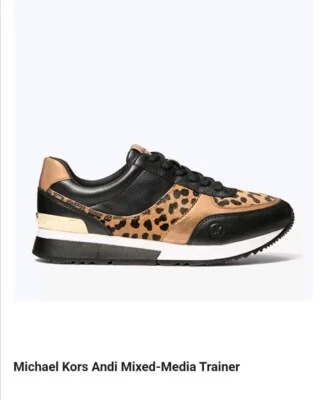 NWB-7.5 WOMEN'S MICHAEL KORS ANDI MIXED MEDIA TRAINER SIZE DEER MULTI-MSRP-$245 - Image 1 of 4