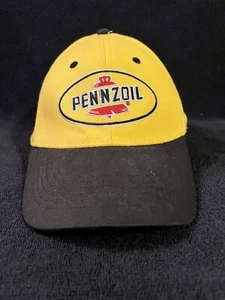 Vintage Nascar Pennzoil Racing Hat Leather Strapback - Picture 1 of 3