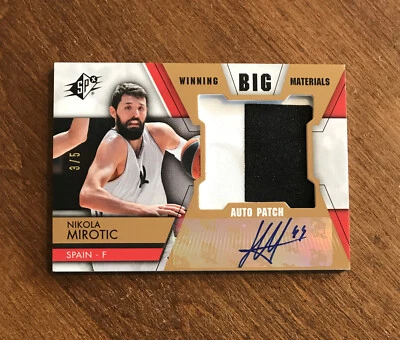Nikola Mirotic 2014-15 SPX Rookie Patch Auto WM Montenegro Bulls Bucks 3/5 RC - Image 1 of 4