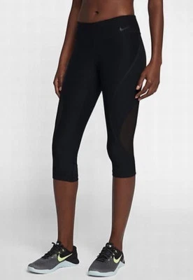 Nike Women's Power Legend  20" Mid Rise Black Training Capri (885685-010) Size S - Image 1 of 4