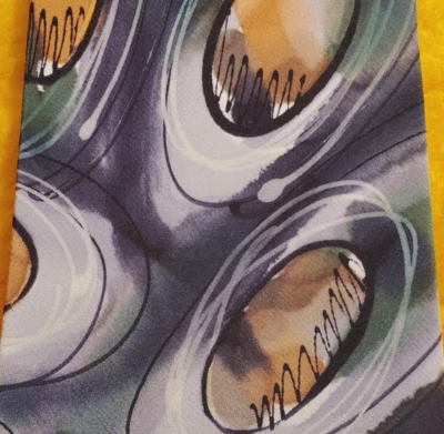 ROBERT DASKAL ~ CORBATA DE SEDA PINTADA A MANO ARTE PARA HOMBRE ~ ELIPSES ~ 58" Foto 1 de 3