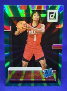 2022-23 Donruss optisch bewertet Rookie TyTy Wahsington Jr. RC #229 - grüner Holo-Laser - Bild 1 von 2