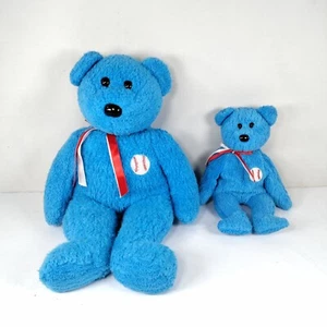 TY Beanie Peluche Azul Béisbol Addison Gorro Buddy y Beanie Bear Sin Etiquetas Colgantes - Imagen 1 de 9
