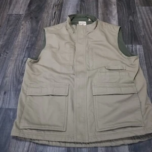 RedHead Utility Vest with Game Pouch Size Large Beige Green Fleece Lined - Picture 1 of 14