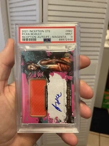 TOPPS INCEPTION OVERTIME OTE PINK AUTO RELIC CARD OF RYAN BEWLEY /99 PSA 9 - Picture 1 of 6