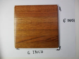 1 Bruce 6" Sq. Oak Wood Tile Chestnut Medium Dark Parquet 7 Finger Strip AHS-101 - Picture 1 of 16