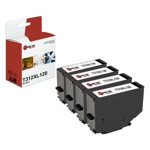 4Pk LTS T312XL120 Black HY Remanufactured for Epson Expression XP-8500 Ink - Picture 1 of 1