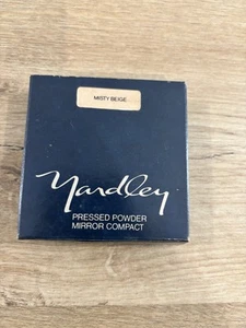 Rare Yardley Pressed Powder Mirror Compact Misty Beige Box - Translucent Vintage - Picture 1 of 4