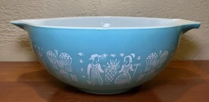 Vintage Pyrex Amish Butterprint Turquoise 444 Cinderella Mixing Bowl 4Qt - Picture 1 of 24