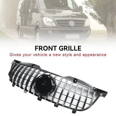 Front Bumper Grill Grille Fit Mercedes Benz Sprinter W906 2006-2013 Chrome - Image 1 of 4