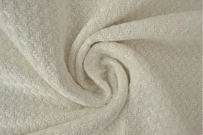 1m Wool Fashion Fabric Wool Blend 59" Ivory White Jackets Coats Upholstery - Image 1 of 3