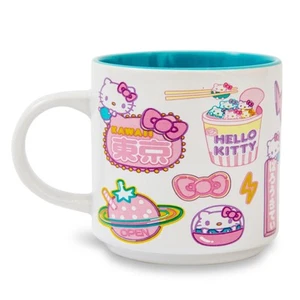 Hello Kitty "Kawaii Tokyo" Allover Icons Ceramic Stacking Mug | Holds 13 Ounces - Picture 1 of 7