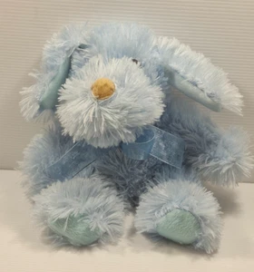 Plush Blue Furry Puppy Dog with Bow Fragranced Puppies Plush 23cm - Picture 1 of 7