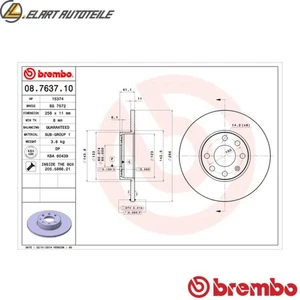 2x BREMSSCHEIBE 08.7637.10 FÜR OPEL ASTRA/G/Van/Hatchback X12/Z12XE 1.2L 4cyl - Picture 1 of 9