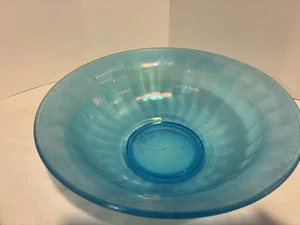 FENTON Stretch Glass Bowl 1920's Celeste Blue Antique - Picture 1 of 16