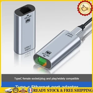 USB Type C Female to RJ45 LAN Ethernet for Tablet PC Laptop Smartphone Adapter F - Bild 1 von 12