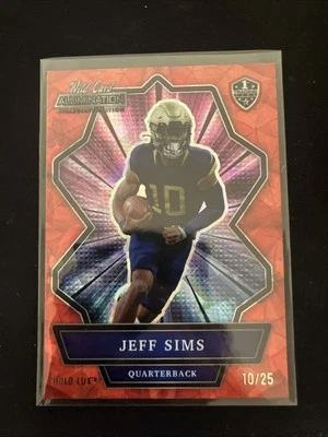 2021 Wild Card Alumination NIL Collegiate Edition Jeff Sims Holo-Lux /25 RARE - Image 1 of 3