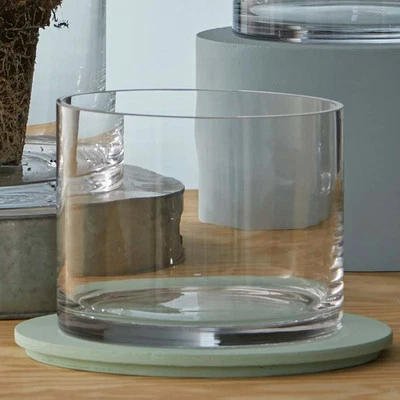 Dekoglas Vase ZYLINDER H. 15cm D. 19cm Glas klar rund Rudolph Keramik - Bild 1 von 2