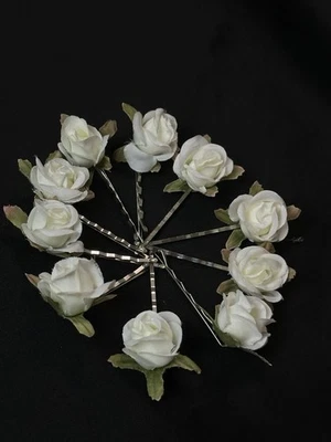 10 alfileres de pelo de flores, alfileres de pelo de novia, pinzas para el pelo de novia Foto 1 de 4