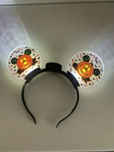 Disney Parks Light-up Mickey Mouse Halloween Pumpkin Ears Headband ~RETIRED - Picture 1 of 15