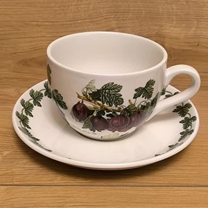 Taza y platillo Portmeirion Pomona Jumbo Wilmot's Early Red - Imagen 1 de 10