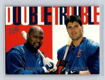 1997  Fleer Ultra Double Trouble #2 Jose Canseco / Mo Vaughn - Image 1 of 2