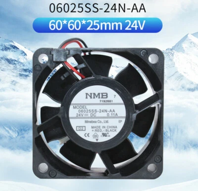 NMB 06025SS-24N-AA 24V 0.11A 6025 6CM Silent Fan Chassis Power Supply Fan - Image 1 of 4