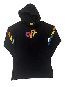 Off White Girls Colorful Hoodie Dress Size 12 - Bild 1 von 6