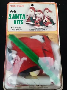 Vintage Christmas Santa Felt Kit Fibre Craft 2555 NOS 1978 - Picture 1 of 6