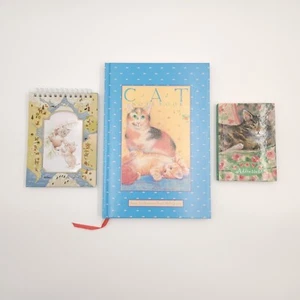 Cat Stationary Lot 1981 Illustrated Notebook w/Quotes Notepad Address Book Gifts - Picture 1 of 21