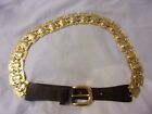 Gail LaBelle Waist Belt 41 Inches Long 20 Cameo Metal Sections Very good Conditi