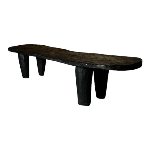 Senufo Table, African Wood Table, Black Coffee Table Cover