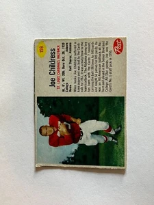 1962 Post Müsli Fußball Karte Joe Childress #159 SP St. Louis Cardinals Vintage - Bild 1 von 2