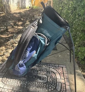 Vtg Ping Golf Bag Blue Stand Carry Bag Soft Top Made Hoofer 3 - Picture 1 of 8