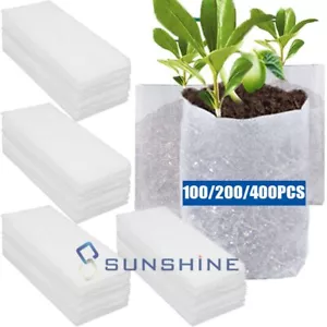 Plant Grow Pots Nursery Bag Biodegradable Non-woven Fabric Seed Starters Bags - Picture 1 of 26