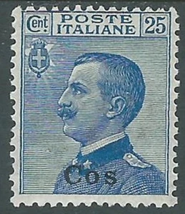 1912 EGEO COO EFFIGIE 25 CENT MH * - I37-9 - Picture 1 of 1