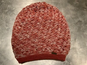 O’Neill Rust & White One Size Reversible Lacy Knit Lux Beanie Hat - Picture 1 of 8