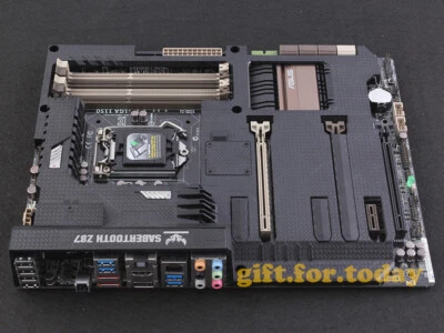 ASUS SABERTOOTH Z87 LGA1150 Intel Z87 HDMI SATA6Gb/s USB3.1 Motherboard With I/O - Image 1 of 4