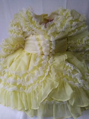 Vestido De Colección Dulce Y atrevido Círculo Completo Amarillo Con Encaje Blanco. Leer descripción. Foto 1 de 4