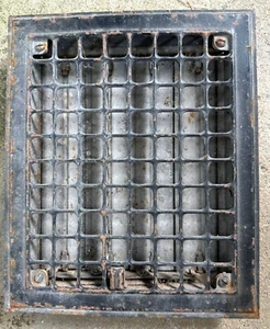 Ventilación mecánica de registro vintage con persianas, registra rejillas de ventilación de rejilla térmica, 12 x 10 pulgadas - Imagen 1 de 5