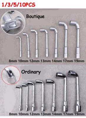 Llave de vaso hexagonal de 6 puntos en ángulo abierto doble extremo métrica en forma de L de 8 mm-19 mm 1-10 piezas - Imagen 1 de 4