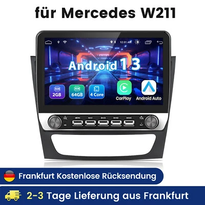 Android 14 Autoradio GPS Nav Carplay 64G Für Mercedes Benz CLS E-Class W211 W219 - Bild 1 von 4