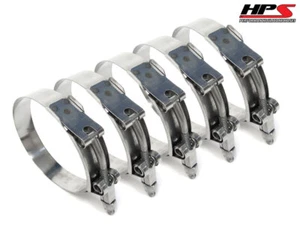 5 x HPS 1.61"-1.77" (41mm-46mm) Stainless Steel T-Bolt Hose Coupler Clamp - Bild 1 von 1