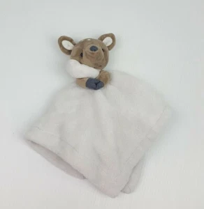 Manta de seguridad de felpa Carters Deer Fawn Lovey marrón crema sonajero - Imagen 1 de 12