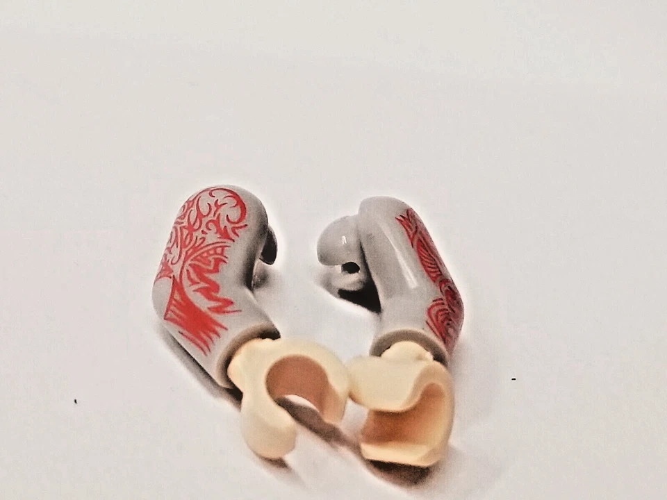 LEGO Arm Set Right Left with Nougat Hands Magenta Full Arm Tattoos Marvel Drax - Image 1 of 1