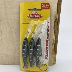 Berkley #7 Flicker Minnow Kurbelköder GRÜNES TIER Flotte Farm exklusiv (3er-Pack) - Bild 1 von 2