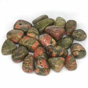 200g Natural Gemstone Unakite Bulk Tumbled Stone Reiki Crystal Healing Mineral - Picture 1 of 4