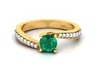 Emerald Diamond Ring in Yellow Gold 18K R6993
