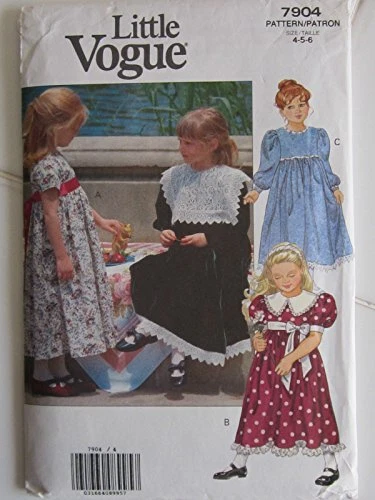 Vogue #7904 Toddler Children Dresses Craft Pattern Sizes 1,2,3 - Image 1 of 1